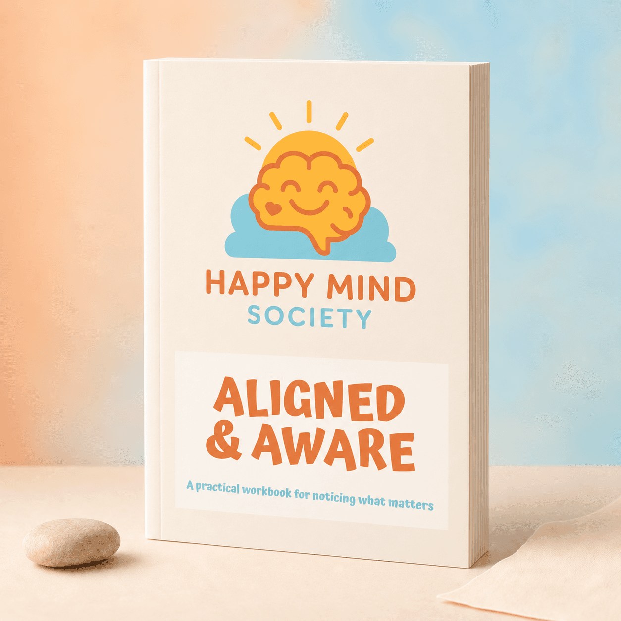 Aligned & Aware paperback product mockup