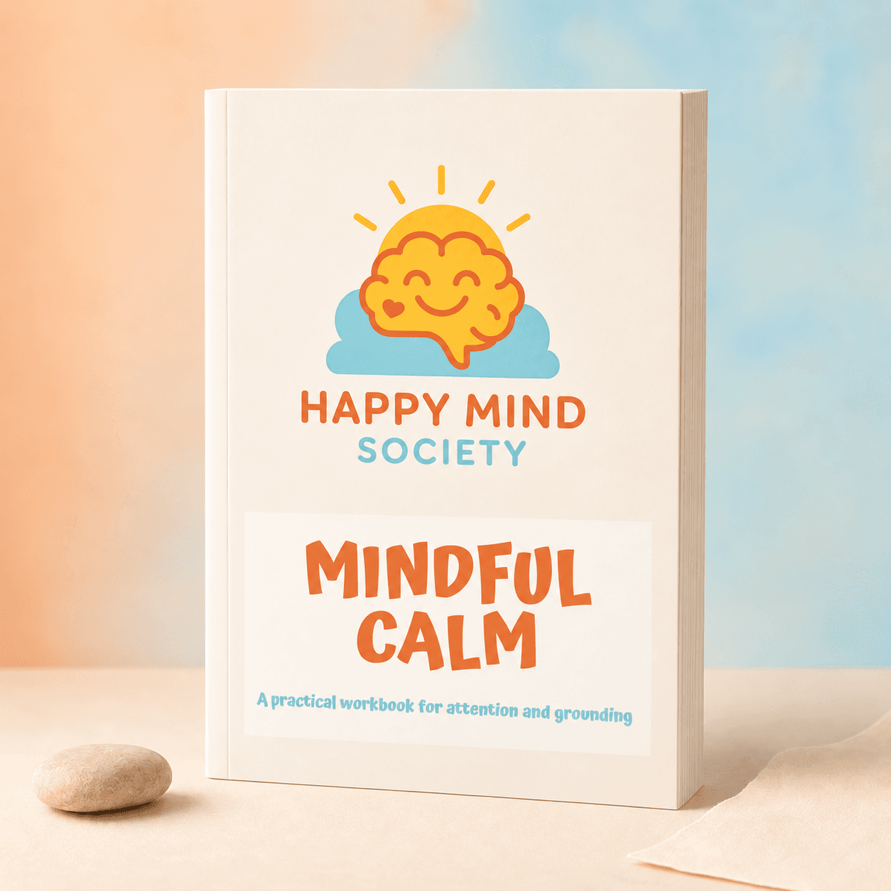 Mindful Calm paperback product mockup